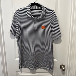 Vineyard Vines Black and White Striped Polo Shirt